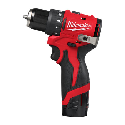 Kit M12 Brushless Trapano Avvitatore Compatto + Avvitatore Ad Impulsi 2.0 Ah Milwaukee