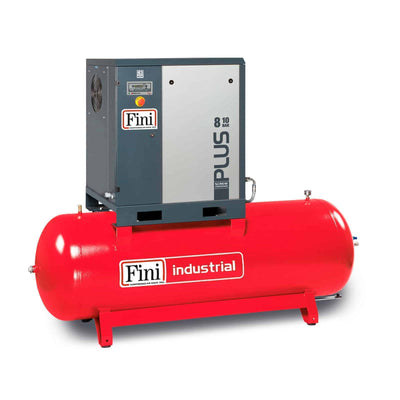 PLUS 8-13-500 Compressore a vite con trasmissione a cinghia, completo - Fini Compressori