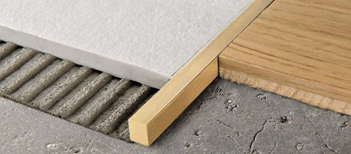 Progress Profilo per pavimenti prosquare in ottone naturale Progress Profiles - Progress Profiles