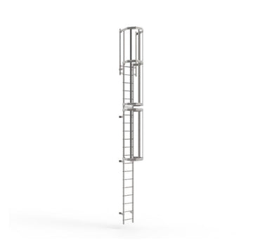 Escaleras con jaula de seguridad