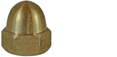 Tall dome nut, raw brass, Unifix