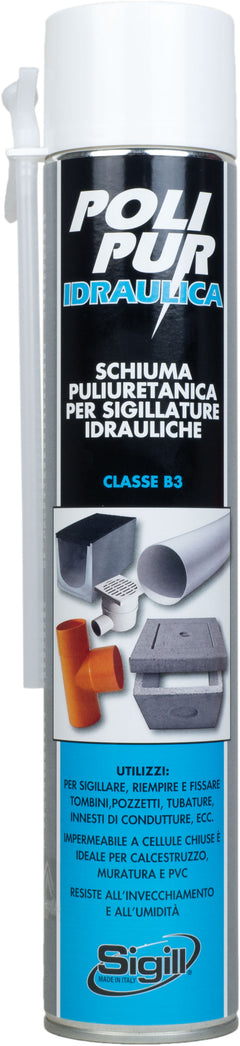 Single-component, closed-cell polyurethane foam Polipur Idraulica NPT Sigill