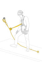 طقم خط حياة عمودي مؤقت مع جهاز إيقاف السقوط ASAP LOCK Petzl K092AA00