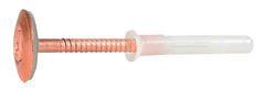 Nylon plug TCC with copper-finish A2 stainless steel screw and sealing washer 6x40 Unifix