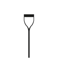 Pointed shovel with open wooden handle Rubi