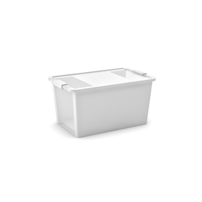 Contenitore con coperchio Bi Box L 40 L 55x35x28 cm bianco/trasparente Keter