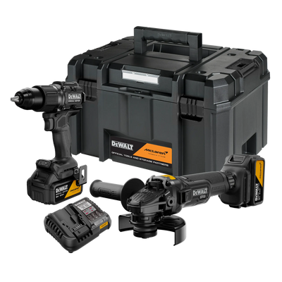 Kit 18V Trapano con percussione + Smerigliatrice angolare - McLaren Special Edition DeWalt