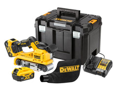 Cordless belt sander 75x533 mm 18V brushless with 2 XR 5 Ah batteries DCW220P2-QW DeWalt
