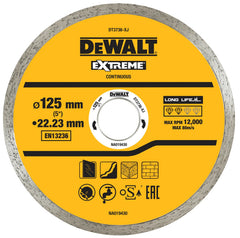 Tarcze spiekane z obwodem ciągłym do cięcia płytek DT3736-XJ DeWalt