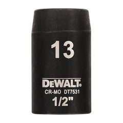 Short impact socket 1/2" 13mm DeWalt DT7531-QZ