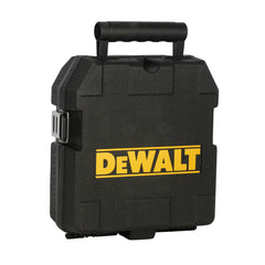 Self-levelling laser level with 2 vertical lines at 90° and horizontal line, red beam DeWalt