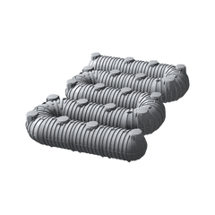 خزانات مدفونة معيارية طراز Infinitank Serpentina من البولي إيثيلين Rototec