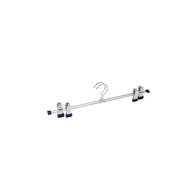 Appendigonne in metallo cromato con 2 clip regolabili 40 cm set 2 pezzi
