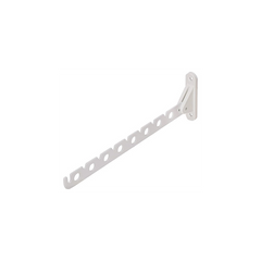 Wall-mounted folding hanger rack in white steel 30 cm