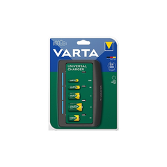 Universal charger for AA, AAA, C, D and 9 V batteries