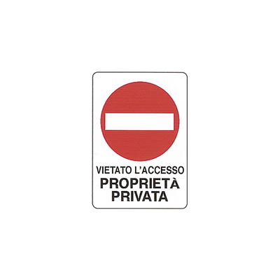 CARTELLO 'VIETATO L'ACCESSO'