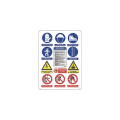 Construction site sign multi-symbol 'sign group'