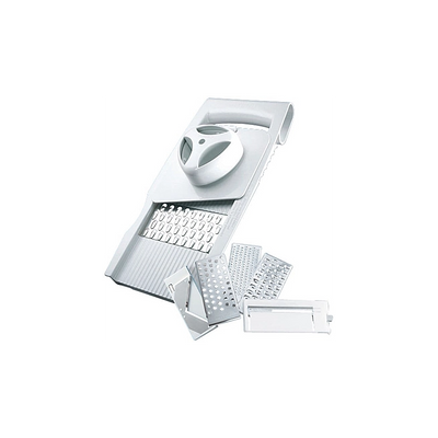 Grattugia 5 in 1 con lame intercambiabili in acciaio inox