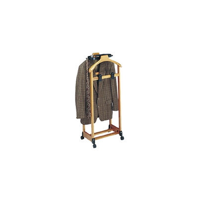 Indossatore da camera in faggio massiccio con vaschetta e ruote Ilmettinsieme