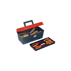 Tool box in polypropylene with inner tray